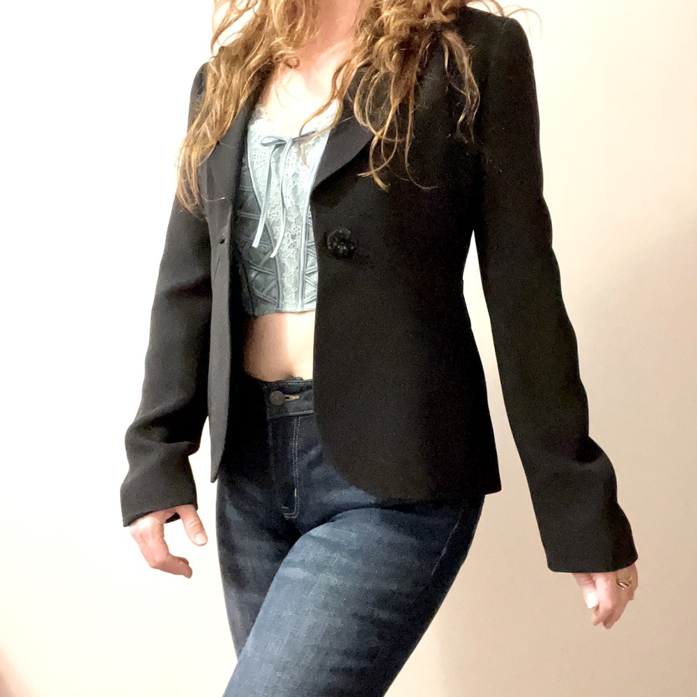 Loft Blazer With Single Button Closure Black Nwot - image 3